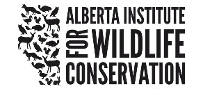 Alberta Institute for Wildlife Conservation logo with stylized animal silhouettes forming part of the design.